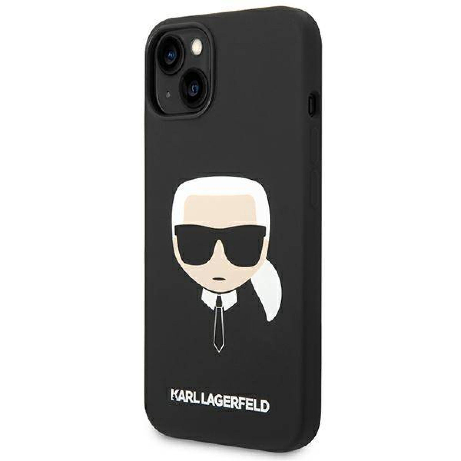 Гръб Karl Lagerfeld Liquid Silicone Гръб Karl Head Case за iPhone 14 Plus - Черен